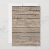 Carte d'invitation de Baby shower d'automne Rustic (Dos)