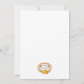 Carte d'invitation de baby shower de fille de (Dos)