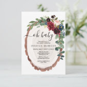 Carte d'invitation de Baby shower en tranches de b (Debout devant)