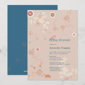 Carte d'invitation de Baby shower naturel Whimsica (Devant / Derrière)