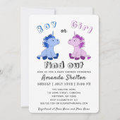 Carte d'invitation de Baby shower Unicorn Reveal G (Devant)