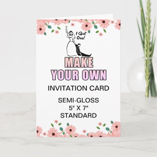 Carte d'invitation de bachelorette lustrée personn (Devant)