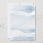 Carte d'invitation de baptême garçon aquarelle ble (Dos)