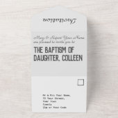 Carte d'invitation de baptême tout-en-un (Dehors)