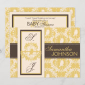 Carte d'invitation de bébé de bip de bip (Devant / Derrière)