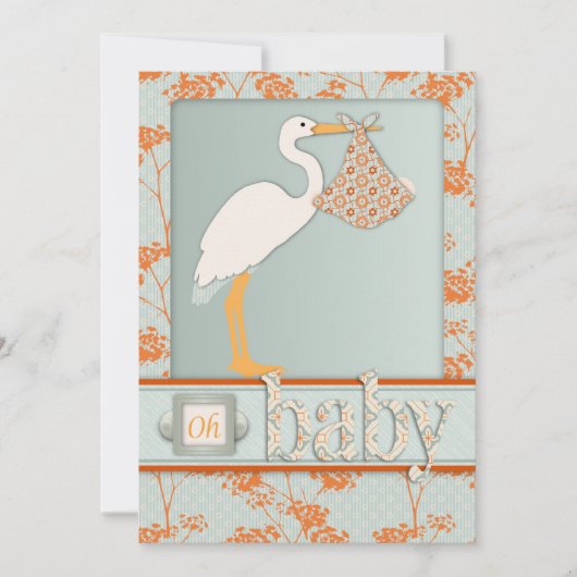 Carte d'invitation de bébé de Haiku (Devant)