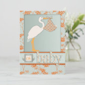 Carte d'invitation de bébé de Haiku (Debout devant)