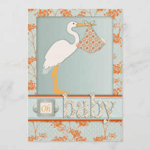 Carte d'invitation de bébé de Haiku