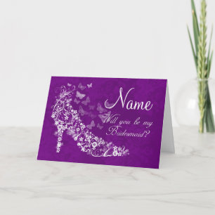 Carte D'Invitation De Bridesmaid - Serez-Vous Mon