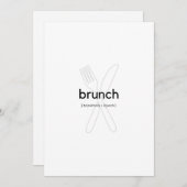 Carte d'invitation de brunch (Devant / Derrière)