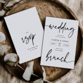 Carte d'invitation de brunch de mariage audacieuse