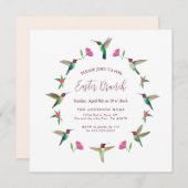 Carte d'invitation de Brunch de Pâques (Devant / Derrière)