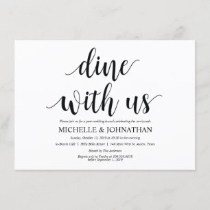 Carte d'invitation de brunch Dînez avec nous Rusti