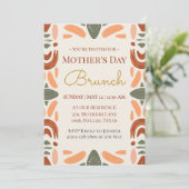 Carte d'invitation de brunch pour la fête des mère (Debout devant)