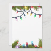 Carte d'invitation de cadre de Noël personnalisabl (Dos)