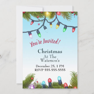 Carte d'invitation de cadre de Noël personnalisabl