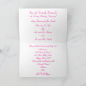Carte d'Invitation de célébration de Mariage amour (Intérieur)