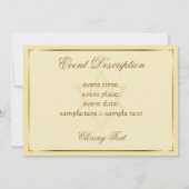 Carte d'invitation de célébration de pâque (Dos)
