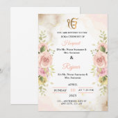 Carte d'invitation de cérémonie Roka, cérémonie de (Devant / Derrière)