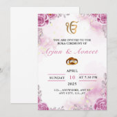 Carte d'invitation de cérémonie Roka, modifiable (Devant / Derrière)