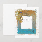 Carte d'invitation de château de conte de fées (Devant / Derrière)