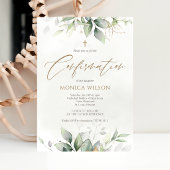 Carte d'invitation de confirmation à l'aquarelle d
