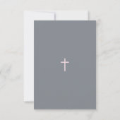 Carte d'invitation de confirmation avec les fleurs (Dos)
