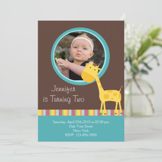 Carte d'invitation de Customized*Giraffe (Debout devant)