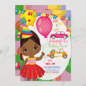 Carte d'invitation de défilé d'anniversaire (Devant / Derrière)