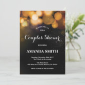 Carte d'invitation de douche de couple paillettes  (Debout devant)