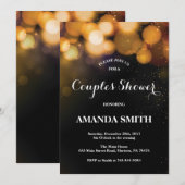 Carte d'invitation de douche de couple paillettes  (Devant / Derrière)