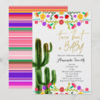 Carte d'invitation de douche de couples de cactus