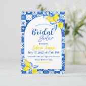 Carte d'invitation de douche de mariée au citron (Debout devant)