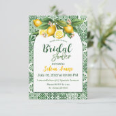 Carte d'invitation de douche de mariée au citron (Debout devant)