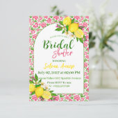 Carte d'invitation de douche de mariée Citrus (Debout devant)