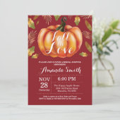 Carte d'invitation de douche de mariée d'automne B (Debout devant)