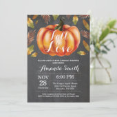 Carte d'invitation de douche de mariée d'automne t (Debout devant)
