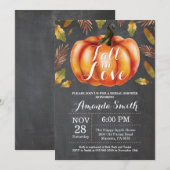 Carte d'invitation de douche de mariée d'automne t (Devant / Derrière)