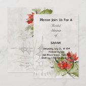 Carte d'invitation de douche de mariée de style as (Devant / Derrière)