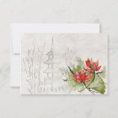 Carte d'invitation de douche de mariée Fleurs de s (Dos)