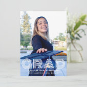 Carte d'invitation de Faire-part de diplôme tendan (Debout devant)