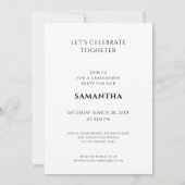 Carte d'invitation de Faire-part de diplôme tendan (Dos)