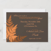 Carte d'invitation de Fern d'octobre (Dos)