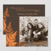 Carte d'invitation de Fern d'octobre (Devant / Derrière)