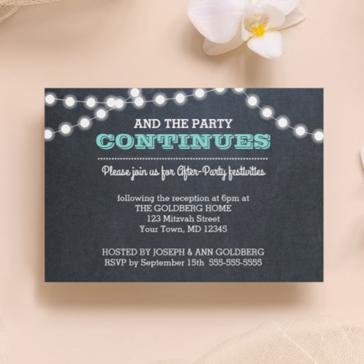 Carte d'invitation de fête après-événement Chalkbo