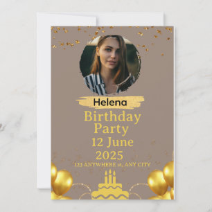 Carte d'invitation de fête d'anniversaire person