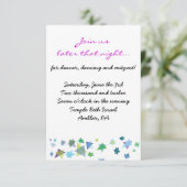 Carte d'invitation de fête de Bat Mitzvah de l'Arb (Debout devant)