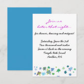 Carte d'invitation de fête de Bat Mitzvah de l'Arb (Devant / Derrière)