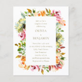 Carte d'invitation de fête de couple à budget Rust (Devant)