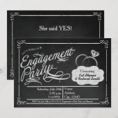 Carte d'invitation de fête de fiançailles à la cra (Devant / Derrière)